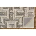 thumbnail image 4 of Palatez Diamond Medallion Wool Rug, Warm Gray/Ivory Cream, 5ft x 8ft Area Rug, 4 of 7