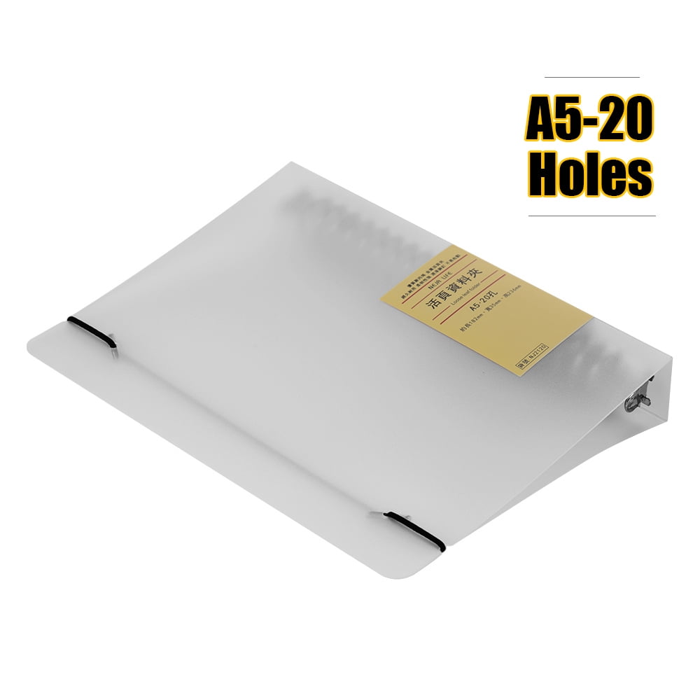 A5 20Ring Binder PP Cover Translucent Loose Binder Folder Protector