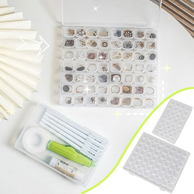 Viflosae Transparent Partition Assembly Jewelry Storage Box, Earring Ring Partition Assembly Jewelry Box, Jewelry Box Storage Box, Jewelry Partition Portable Sorting Box Flyer features on Rollback