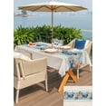 thumbnail image 5 of Outdoor Tablecloth with Umbrella Hole for Patio/Picnic/Party/Camping, Summer Coastal Waterproof Table Cloth Rectangle Table Cover Washable, Watercolor Sea Marine Starfish Conch Coral Beige (54"x 80"), 5 of 8