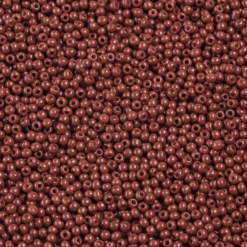 11/0 Grade A Round Glass Seed Beads Baking Paint Brown 2.3x1.5mm Hole: 1mm about 48500pcs/pound