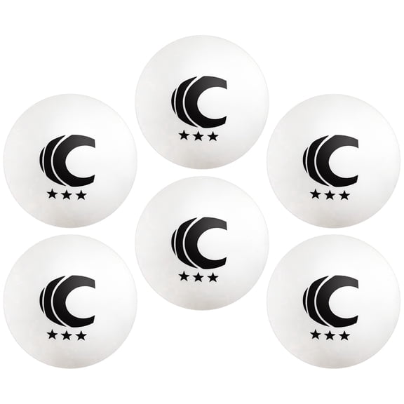 Cannon Sports 3-Star Table Tennis Balls - Professional Table Tennis Balls for Indoor & Outdoor Play - Perfect for Competition & Casual Games - Beer Pong Balls for Table Games (White, 6 Pack)