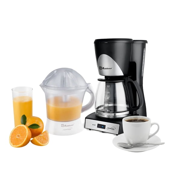 Combo Cafetera 12 Tazas y Exprimidor 1.2 Litros Koblenz 2pz