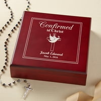 Personalized Confirmed in Christ Wood Keepsake Box