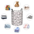 thumbnail image 4 of Fotbe Cute Baseball Cesto de Ropa con Asas, Cesto Impermeable de Gran Capacidad, Bolsa de Lavado para Dormitorio, Cesto de Ropa con Ruedas y Asas-Small, 4 of 6