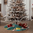 thumbnail image 5 of Daiia Hawaiian Style Drawing Merry Christmas Tree Skirt , Xmas Large Lace-up Tree Skirt, Santa Snowflakes Rustic Home Decorations New Year Party Farmhouse Decor-48", 5 of 7