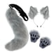 thumbnail image 4 of Conjunto de Orejas y Cola Salvador Diadema Felpa Gris, 4 of 9