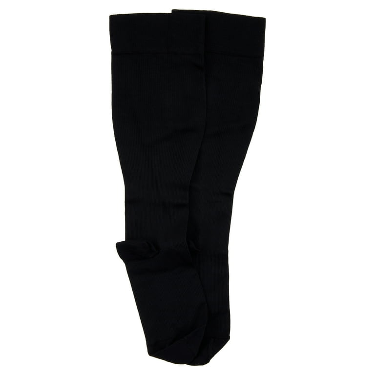 SKINEEZ black l/xl skin-reparative hydrating compression socks for women  and men 10-20 mmhg