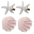 thumbnail image 1 of 4 horquillas para el pelo con forma de estrella de mar y concha para mujeres y niñas., 1 of 5