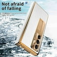 thumbnail image 3 of SaniMore Fit Samsung Galaxy Z Fold 5 Case Hinge Protection, Z Fold 5 Electroplate PC Hybrid Leather Case with S Pen Holder Magnetic Kickstand & Screen Protector All-Inclusive Case, Silver+Gold, 3 of 8