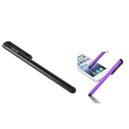 Insten Purple&Black Touch Metal Stylus For Kindle Fire / Samsung Galaxy Tab / Surface Pro / iPad Mini 1 2 3 Air 2nd