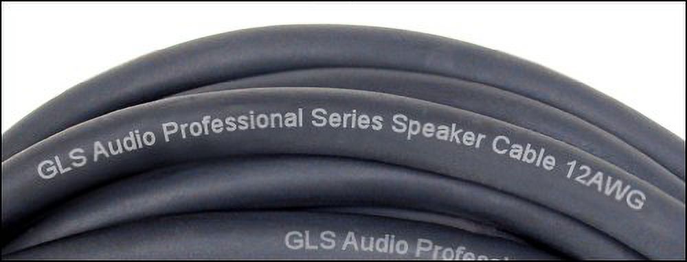 GLS Audio Speaker Cable 1/4" to 1/4" - 12 AWG Professional Bass/Guitar Speaker Cable for Amp - Black, 100 Ft. - image 2 of 4