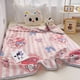 thumbnail image 3 of Manta de terciopelo Coral de Hello Kitty de Disney Stitch Sanrio Cinnamoroll Kuromi, mantas para el hogar y la oficina, colcha, sábanas para decoración del dormitorio, 3 of 4