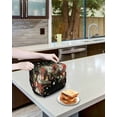 thumbnail image 4 of Fsddascl Black Christmas Small Toaster Cover 2 Slice, Kitchen Appliance Covers, Xmas Poinsettia Balls Botanical Birds Toaster Oven Cover with Loop, Bread Machine Cover Polyester Dust Cover Protection, 4 of 5