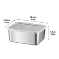 thumbnail image 3 of 6-Piece Stainless Steel Meal Prep Containers, Leakproof Airtight Lids, Stackable Structure, Freezer Safe Build, for Refrigerator Fruit Storage, Leftover Food Keeping, and, 3 of 9