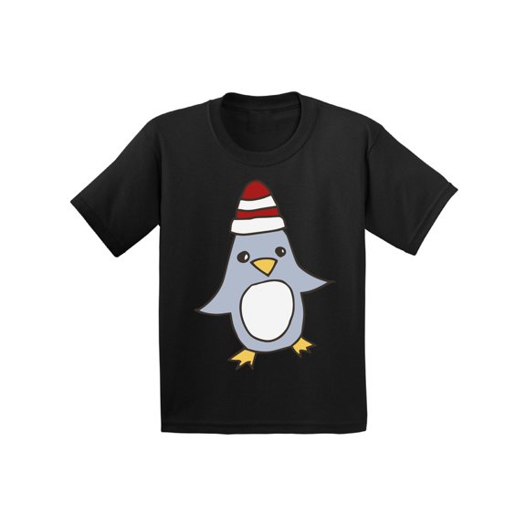 Awkward Styles Xmas T-Shirt for Boys Girls Christmas Penguin Cartoon Kids T Shirts