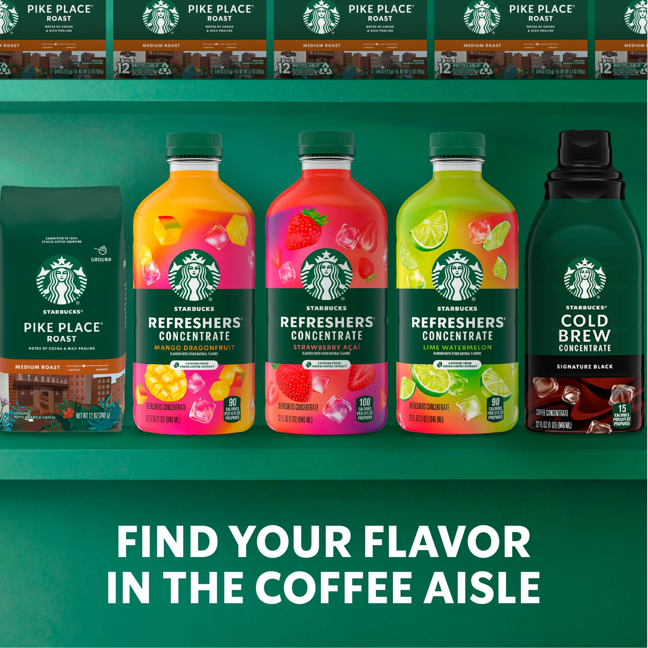 Starbucks at Home Refreshers Concentrate Lime Watermelon, Refreshing Drink, Cold Drinks 32 fl oz