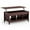 Brown, variant on Giantex Lift Top Coffee Table, with Hidden Storage Compartment & 3 Open Shelves, Rectangular Cocktail Tea Table w/Solid Wood Legs for Living Room Reception Room, Black