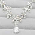 thumbnail image 4 of Women Silver Jewelry Sets Wedding Bridal Crystal Rhinestone Necklace Earring WA, 4 of 4