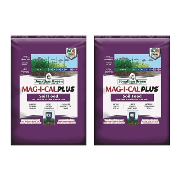 Jonathan Green Turf 11356 MAG-I-Cal Plus for Lawns in Alkaline   Hard Soil 18 lb. 5,000 sq. ft., 2 Pack