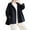 Black, variant on Women's Shawl Collar Sweater Oversized Cardigan Open Front Fall Winter Cropped Knit Sweater Jacket Black M