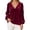 Red, variant on Womens Tops T Shirts Elegant Velvet Trim With Sleeves Sophisticated Light Tees Blouses