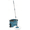 Blue and Gray, variant on LEDREM Spin Floor Mop Set with Pedal Wringer, Telescopic Handle, 2 Microfiber Pads, for Home Cleaning, Red and Gray