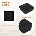 thumbnail image 3 of 72 Pcs Cardboard Jewelry Gift Boxes Bulk, Black Square 2 x 2 x 1.2 in Earring Gift Boxes with Lids for Presents, Ring Necklace Small Item Packaging with Sponge Insert, 3 of 5