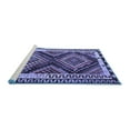 thumbnail image 2 of Ahgly Company Machine Washable Indoor Rectangle Southwestern Blue Country Area Rugs, 7' x 9', 2 of 4