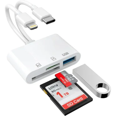 5-in-1 SD Card Reader for MacBook Samsung Android & USB-C Devices â USB 3.0 Adapter with SD/TF Slots