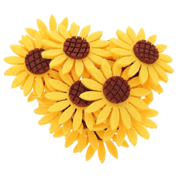 MERRYHAPY 15-Pack Sunflower Fabric Applique Patches for Clothing, Repair, Craft Projects and Decoration