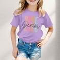 thumbnail image 2 of MEZZALL T-Shirt Mode Décontracté à Imprimé Graphique pour Garçons et Filles, Col Rond, Manches Courtes, Violet, 3-4 Ans, 2 of 4