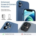 thumbnail image 2 of Liquid Silicone Case for iPhone 12, [Camera Protection] [Anti Fingerprint] [Wireless Charging] 4 Layer Phone Case Protective Cover, Built-in Microfiber Case Cover, 6.1", Blue, 2 of 14