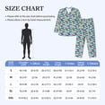 thumbnail image 3 of Wukai Transport Men's Long-Sleeve Pajama Set - Comfortable Sleepwear with Button-Down Shirt and Pants-XX-Large, 3 of 6