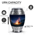 thumbnail image 2 of Yatskia Night Campfire Mini Memorial Keepsake Urns for Human Ashes Adult Male and Female, Medium Cremation Burial Urn for Ashes Adult Dad, (Monar 10 Inch and 3 Inch), 2 of 8