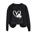thumbnail image 4 of WREESH Womens Crewneck Sweatshirts St. Patrick's Day Sweatshirts Shamrocks Printed Graphic Sweatshirts Loose Fit Long Sleeved Tops Pullover Sweatshirts Black, 4 of 4