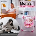 thumbnail image 3 of Columpio eléctrico Baby Swing DUOMILEE fácil de plegar para niños de 0 a 9 meses 2,7 a 11,3 kg, 3 of 7