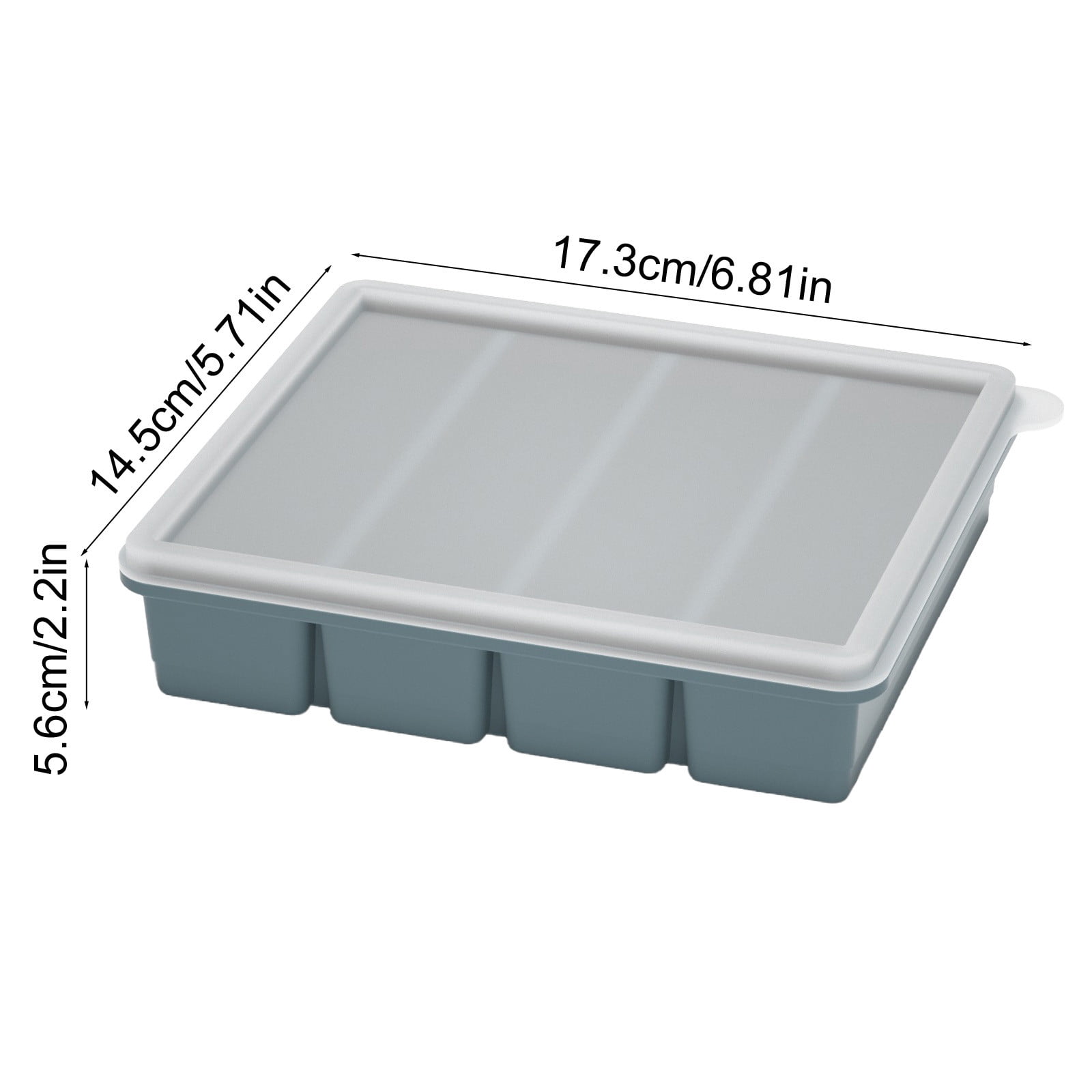 Yannianjz Large Ice Cubes Silicone Molds, Food Grade BPA-Free Ice Tray, Ice Making Box with Lid for Refrigerator, Freezer, Household