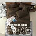 thumbnail image 2 of Swift Home 4-Piece Soft Lightweight Brown Microfiber Sheet Set with Extra Pillowcases, Twin, 2 of 5