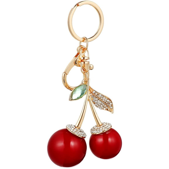 PBPBOX Cherry Keychain Bag Charm Cherry Keychain Accessory Purse Charm Cherry Keychain Purse Accessories for Women