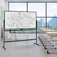 thumbnail image 2 of Costway 72" x 36" Double-Sided Magnetic Whiteboard with Stand and Aluminum Alloy Frame Black, 2 of 10