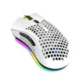 thumbnail image 1 of Souris de Jeu Sans Fil 2.4G Rechargeable avec Effet de Lumière RGB 3 DPI Réglables Design en Nid d'Abeille Blanc, 1 of 8