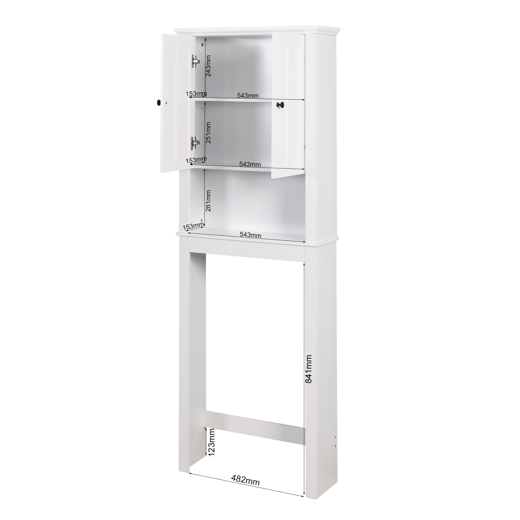 Kadyn Over The Toilet Storage Cabinet Rack for Bathroom, Bathroom Space Saver Storage Cabinet for Laundry Room, Bathroom Corner Stand Storage Organizer Shelf for Restroom, White Kadyn Over The Toilet Storage Cabinet Rack for Bathroom, Bathroom Space Saver Storage Cabinet for Laundry Room, Bathroom Corner Stand Storage Organizer Shelf for Restroom, White