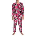 thumbnail image 3 of Fotbe Halloween Pumpkins Pijama de Hombre con Estampado de Manga Larga, Conjunto de 2 Piezas, Ropa de Dormir Suave y Cómoda con Bolsillos-Small, 3 of 7