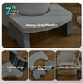 ALLJOY Squat Toilet Potty Stool Foldable Plastic Step Stool for Adults