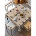 thumbnail image 6 of Ocean Fishhooks Table Cloth, Waterproof Tablecloth for Square Tables, Vintage Coastal Fishing Pattern Brown Reusable Washable Fabric Table Cover for Restaurant Kitchen Dining Tables 54"x54", 6 of 9