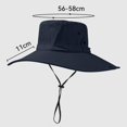 thumbnail image 4 of GSPCLAM Mens Sun Hats UPF 50+ Wide Brim Hat for Fishing Hiking, Lightweight Breathable Mesh Hat with Adjustable Chin Strap, 4 of 5