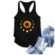 thumbnail image 5 of ICHUANYI Clearance Women's Casual Crewneck Sunflower Print Camisole(Black, XL) ICHUANYI WER2023081505035, 5 of 5