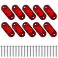 thumbnail image 3 of 10pcs LED Oval Clearance Light 12V 24V Super Bright Car Oval Side Marker Light Durable Truck Tail Lamp Auto Front and Rear Side Indicator Amber Light for Car Trailer Pickup Van (Red), 3 of 10
