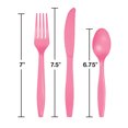 thumbnail image 2 of Club Pack of 216 Candy Pink Plastic Party Knives, Forks and Spoons, 2 of 2